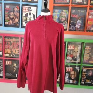 Red Polo Ralph Lauren 2xlb three-quarter zip sweater